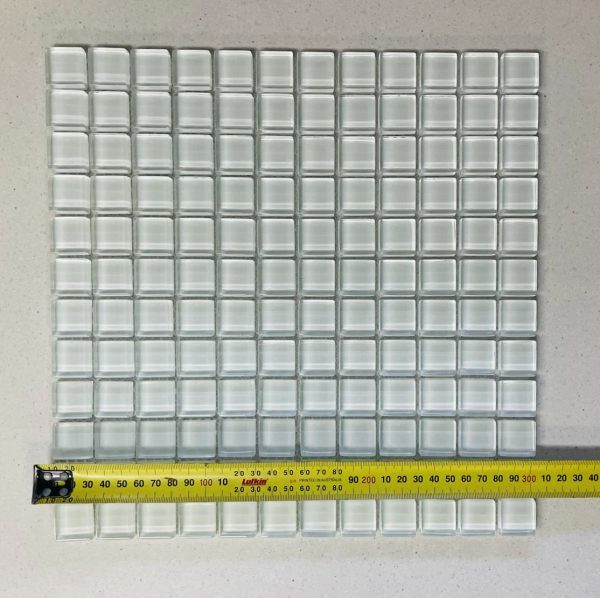 Super White 23 Glass Mosaics 297x297mm - Image 2