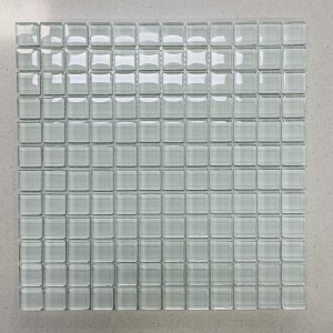 Super White 23x23mm Glass Mosaics on 297x297mm sheet