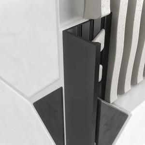 12.5mm L-Profile Black matte tile trim